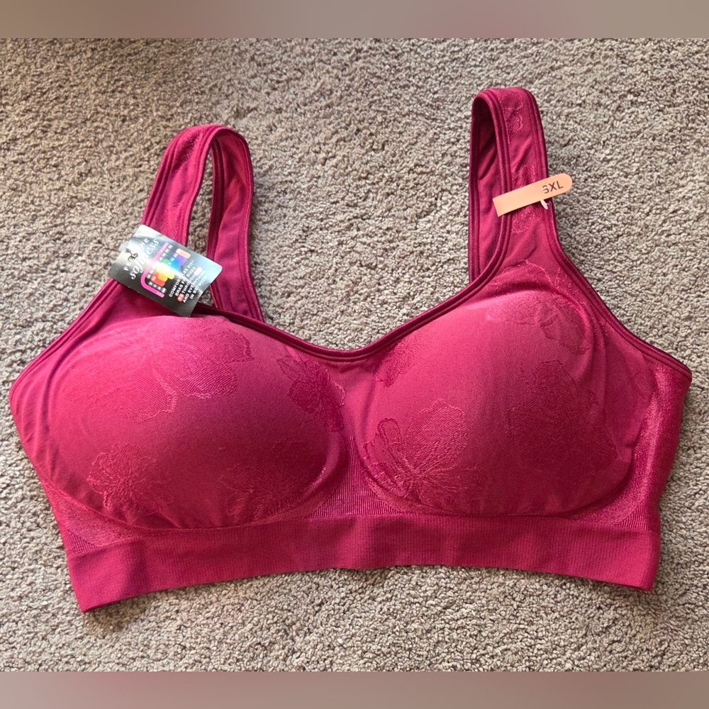 Bali Floral Burgundy Bra